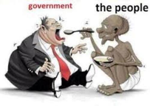 thin Public Feeding Fat Govt