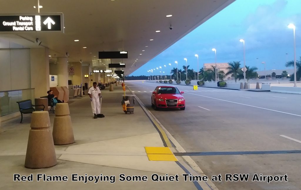 Red Flame at Airport